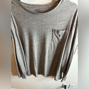 Polo Ralph Lauren Heather Gray Long Sleeve Tee